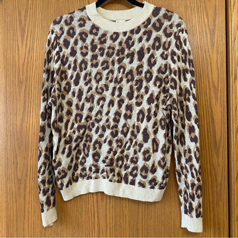 a new day Cheetah Print Crew Neck Sweater
